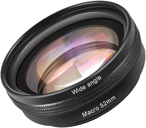 18 mm Wide Angle Macro Combined Additional Camera Lens for 52mm Lens Sony ZV1 RX100M7 / Canon G7X Lens Accessories (Black)...