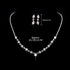 Jakawin Bride Wedding Silver Bridal Necklace Earrings Set Crystal Wedding Jewelry Set Rhinestone Choker Necklace for Women (Set of 3) (NK143-1)...