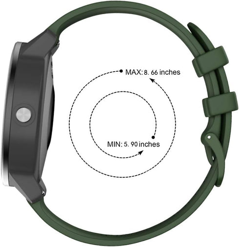ISABAKE Compatible Vivoactive 3 Band 20mm Strap Soft Silicone Vivoactive 3 Wristband Replacement Band for Venu Sq/Galaxy Active 2/Forerunner 245/6...