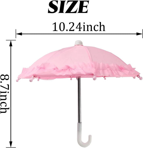 5PCS Cute Doll Toys Sunny Rainy Umbrella for American Girl Dolls and Other 18 inch Dolls Decoration Games Photography Props Supplies...