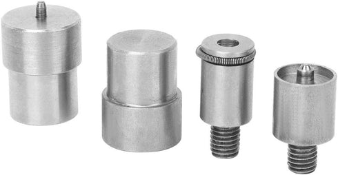 Snap Button Die 4pcs Silver Stainless Steel Hand Pressing Machine Parts Replacement Kits for Hand Press Machine, Fixing and Fastening Baby Clothes...