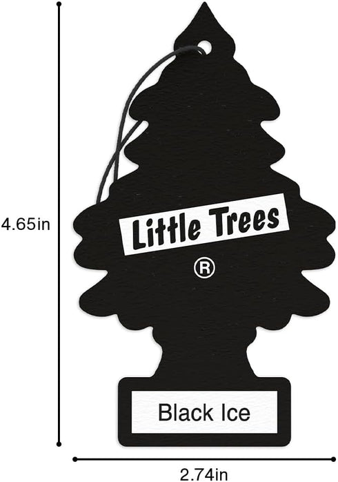 LITTLE TREES Air Fresheners Car Air Freshener. Hanging Tree Provides Long Lasting Scent for Auto or Home. Black Ice, 24 Air Fresheners...
