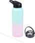 Goodful Double Wall Vacuum Sealed, Insulated Water Bottle with Two Interchangeable Lids, Sipping or Chugging Lids, Leak-Proof, Wide Mouth for Drin...