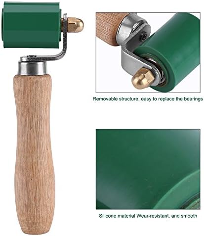 Silicone Hand Roller, 40mm Silicone High Temperature Pressure Roller for Roofing Hot Air Heating PVC Welding, 1.6 x 1.3inch...