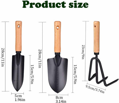 Garden Tools Set-Garden Trowel, Large Succulent Plant Transplant Trowel Set,3 Piece Large Premium Gardening Hand Kit,1 Narrow Shovel,1 Wide Shovel...