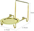 HOHIYA 6pc Cup and Saucer Display Stand Tea Holder Rack for China Teacup Coffee Mug Organizer Etched Base Taiwan Made Gold...