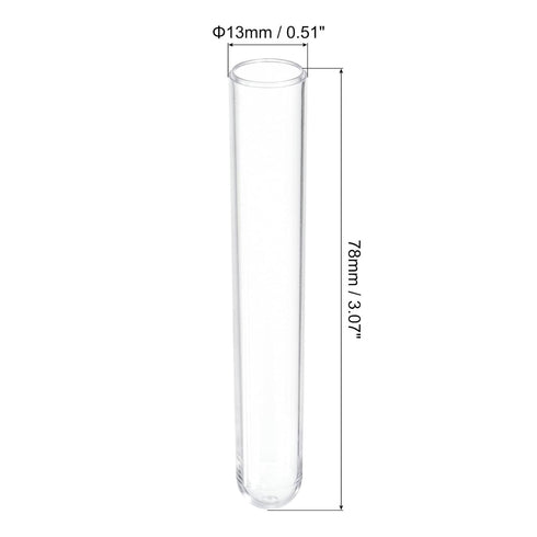 PATIKIL 6ml Plastic Test Tubes with Cork Stoppers, 40Pcs 78x13mm Tubes for Scientific Party Decoration Candy Bead Storage Bath Salt Lab Use, Clear...