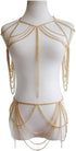 Sexy Body Chain Set Layered Necklace Bra Waist Chain Summer Fashion Bohemian Jewelry Suit for Beach Party Holidy...