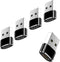USB Type C Female to USB A Male Charger Converter Adapter 5 Pack for iPhone 15/Pro/Pro Max/Plus/14/13/12, XS/XR/X, Watch Series. iPad, Samsung (Bl...
