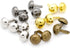 CRAFTMEMORE Round Brads Purse Feet Handbag Nailheads Spike Prong Studs 8MM 10MM 12MM 100 PCS (8 mm (?5/16"), Gold)...