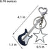 Punk Music Bass Electric Guitar Keychain, Guitar Love Heart Star Key Teens Girls Music Lovers...