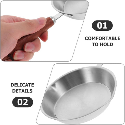 Hemoton Mini Stainless Steel Fry Pan Nonstick Frying Pan Skillet, 5.4 Inch Cooking Surface Nonstick Skillet Use in the Oven, on the Stove, on the ...