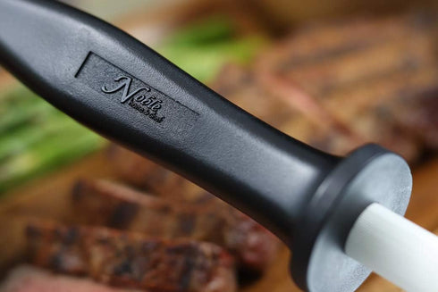 Professional 11.5 Inch Ceramic Honing Rod Has 2 Grit Options, a Firm-Grip Handle, Hanging Ring, and Japanese Ceramic. Noble Home & Chef Sharpening...