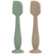 Diaper Cream Applicator Set - Soft Silicone Baby Butt Brush with Suction Base, Baby Butt Spatula, Full Size - Newborn Baby Essentials (2Packs-Natu...