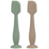 Diaper Cream Applicator Set - Soft Silicone Baby Butt Brush with Suction Base, Baby Butt Spatula, Full Size - Newborn Baby Essentials (2Packs-Natu...