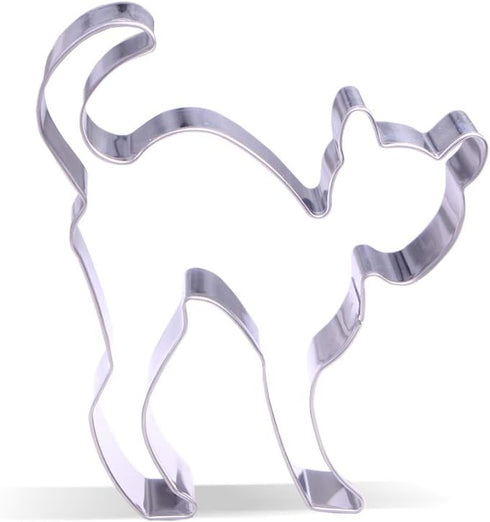 4.2 inch Scared Cat Cookie Cutter - Stainless Steel...