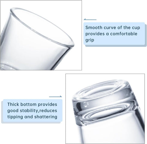 BCnmviku 1.5 oz Shot Glasses Sets with Heavy Base, Clear Shot Glass (10 Pack)...