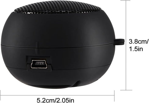 Portable Mini Speaker with 3.5mm Aux Jack Plug in Loud Basse Speaker for Smart Phone, Retractable Mobile Line-in Speaker for iPad Laptop Computer(...