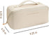 Portable Make Up Bag, Large Capacity Travel Cosmetic Bag, PU Leather Double-layered, Waterproof Portable Leather Makeup Organizer Bag for Skin Car...