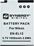 Synergy Digital Digital Camera Batteries, Compatible with Nikon EN-EL12, ENEL12, 25780 Digital Camera Batteries (Li-Ion, 3.7V, 1050 mAh), Set of 2...