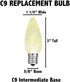 Novelty Lights 25PK C9 LED Faceted Ultra Bright Dimmable Outdoor Christmas Light Replacement Bulbs LED Replacement Bulbs, Led Bulbs, Outdoor Light...
