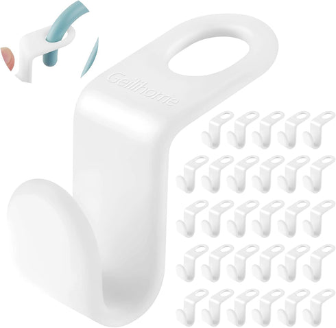 Clothes Hanger Connector Hooks, 50pcs Extra Large Size Space Saving Hanger Connector Hooks for Plastic Hangers Hooks, Closet Cascading Clothes Han...
