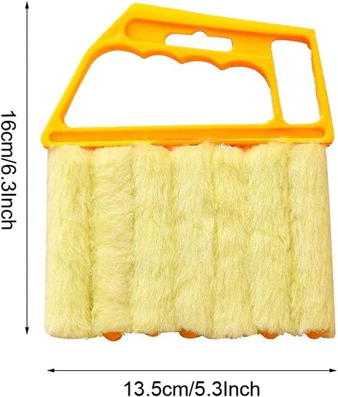 2PCS Blind Cleaner Tool Removable Mini Window Blind Duster Brush Air Conditioner Microfiber Blind Cleanser Tools with 7 Slat Hand-held for Windows...