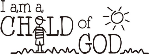 I am a Child of GOD - Carved Letters Vinyl Wall Decal Christian Quotes Art Home Décor Motto for Kids Nursery Room Lettering Stickers Decoration...