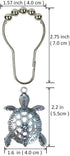 Sea Turtles Shower Curtain Hooks Rings - Silver Metal Shower Hooks for Shower Curtain, Rust Proof Shower Curain Hooks Clips Bathroom Accessories S...