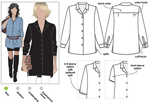 Style Arc Sewing Pattern - Jane Over Shirt (Sizes 18-30)...