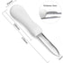 Oyster Shucking Knife, 2.75" New Haven Style Oyster Shucker Clam Knife with Non-Slip Poly Handle, Seafood Opener Seafood Tools (White)...