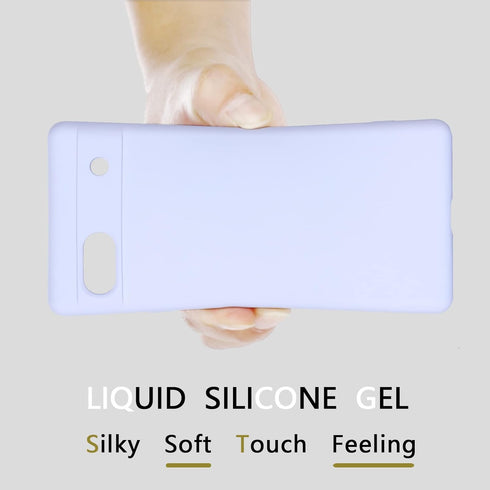 for Google Pixel 7A 2023 Case,Slim Liquid Silicone Rubber Shockproof Phone Cover with Wrist Strap Soft Anti-Scratch Microfiber Lining Protection C...
