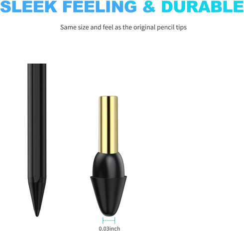 Black Replacement Tips for JAMJAKE K10 Stylus Pen (4 Pack)...