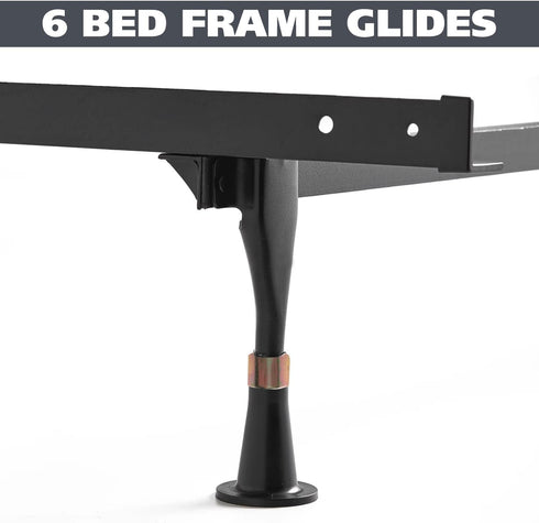 Kings Brand Furniture - Plastic Bed Frame Glide Legs - Bed Frame Leg Feet to Replacement Wheels - Set of 6...