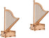 ibasenice Wooden Harp Model 2pcs Box 3 d Puzzles Bulk Puzzles for Kids Chritmas Puzzles DIY Model Building Music Box Ornament Treasure Box Manual ...
