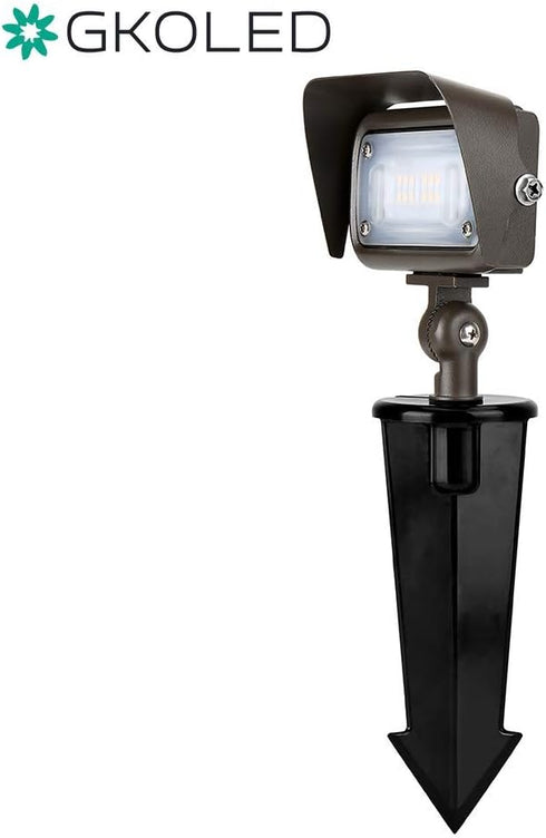 GKOLED Outdoor Angled Floodlight Aluminum Glare Shield for LED Landscape Light...