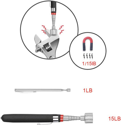 3 Pack Telescoping Magnet Pick-up Tool Set - Retrieving Telescoping Magnet Pickup Tools?Extendable Magnetic Pick Up Tools?Bendable Spring Magnet S...