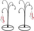 HOHIYA Ornament Display Stand Holder Christmas Hanger Hook Dog Cat Glass Ball Bauble 4 Arms 12inch Black 2 Pcs Taiwan Made...