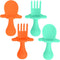 Grabease Baby Spoons Toddler Utensils Baby Spoon Toddler Forks, BPA-Free & Phthalate-Free for Baby & Toddler, 2 Sets, Mint and Orange...