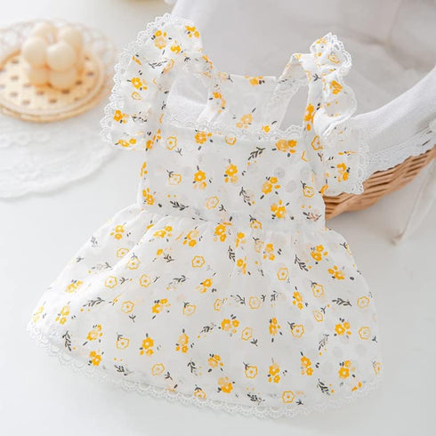 Pet Floral Dress Dog Summer Dress for Small Dog Cats Puppy Princess Dress for Party Holiday Birthday Costume Pet Clothing Outfits for Small Medium...