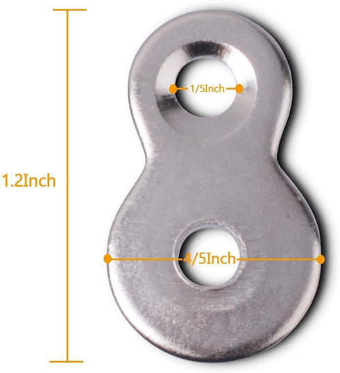 Desktop Fasteners Figure 8 with Screws, Heavy Duty 12 Gauge Steel, Table Top Connector, Desk Top Fasteners Clip (Pack of 20)...