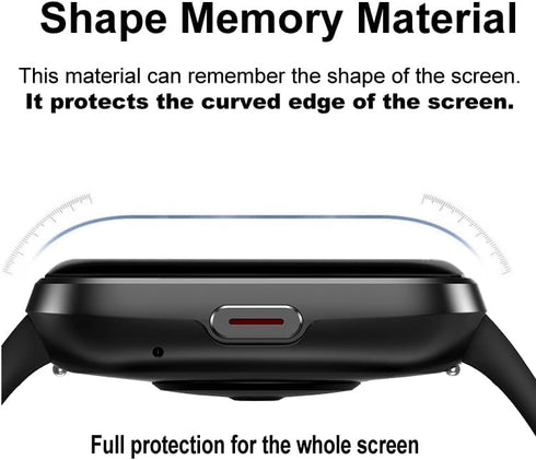 Compatible with OYV TGW101 1.83”, Soft Smart Watch Screen Protector, TPU, 6-pack, Full Coverage, Bubble Self-healing...