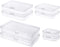 8 Pieces Mixed Sizes Rectangular Empty Mini Clear Plastic Organizer Storage Box Containers for Craft Projects...
