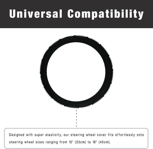 Massage Grip Soft Silicone Car Steering Wheel Cover Universal Anti-Slip Design 13-16 inch Protective Case Black...