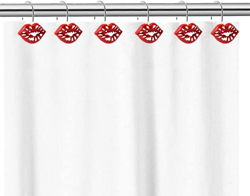 Mothers Day Love Valentines Day Shower Hooks, Red White Shower Curtain Hooks Set, Decorative Funny Gifts Shower Curtain Hooks, Christmas Bathroom ...