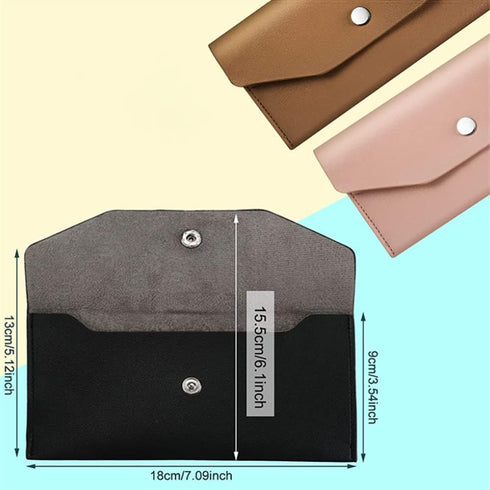 2 Pcs PU Leather Cash Envelopes Money Cash Wallet Bags Tickets Storage Bags Coin Check Bank Pouch Budget Envelope for Bill Planner...
