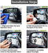 2 pcs Blind Spot Mirrors, 2" Round HD Glass Convex 360° Wide Angle Side Rear View Mirror with ABS Housing for Cars SUV and Trucks, Silver, Pack of...