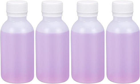 PE Plastic Food Grade Bottles, Wide Mouth Lab Reagent Bottle, Liquid/Solid Sample Seal Sample Storage Container Chemical Bottle (Translucent, 3.4o...