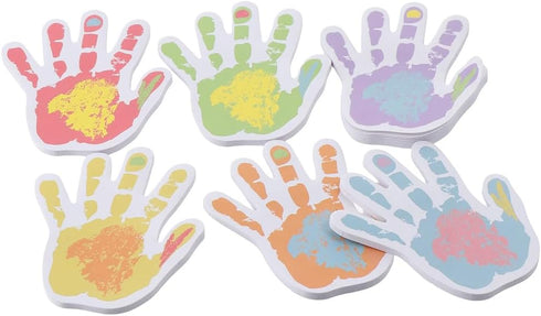 6Pcs Cute Hand Shaped Sticky Notes, Colorful Hand Self-Stick Notes Pads, Writing Memo Pads for Office Home...