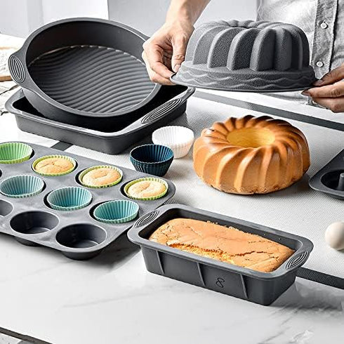 24PCS Silicone Baking Cups, Reusable Muffin Cupcake Liners for Baking, BPA Free, Non-stick & Dishwasher Safe Cupcake Liners in 4 Colors for Partie...